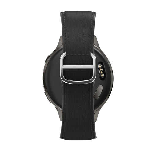 Bandz Samsung Galaxy Watch 6 - 40mm Leather Strap 'D-Type' (Black)