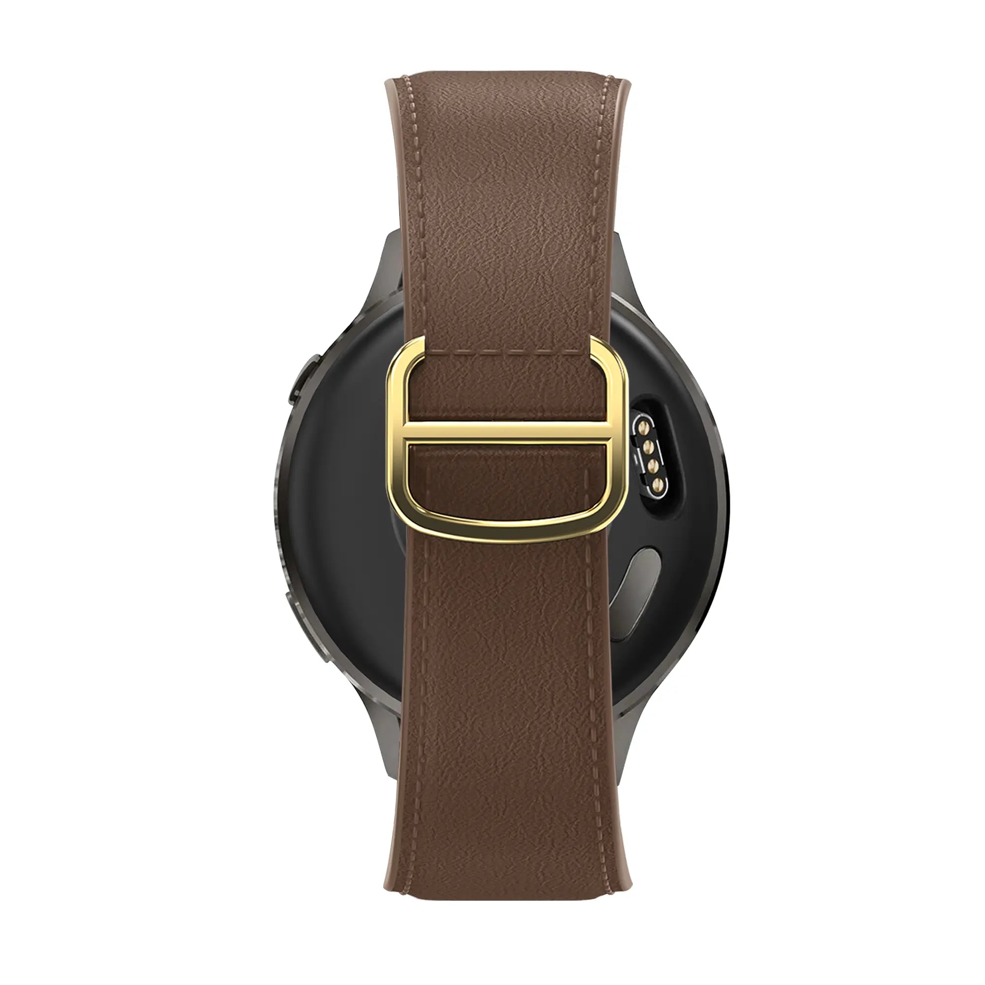 Bandz Samsung Galaxy Watch - 42mm Leather Strap 'D-Type' (Dark Brown)