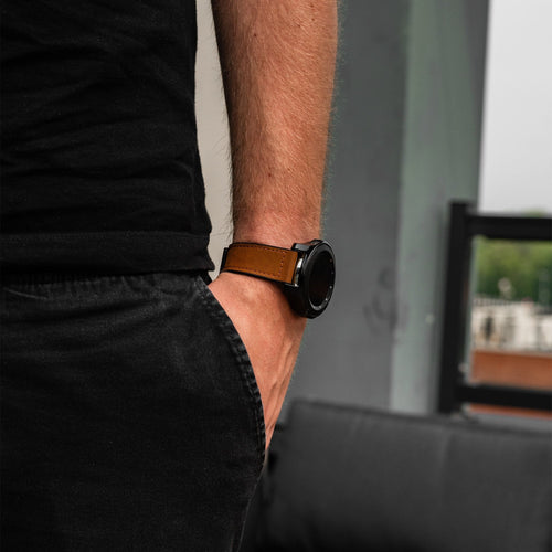 Correa cuero con hebilla Amazfit Balance 2 (marrón oscuro)