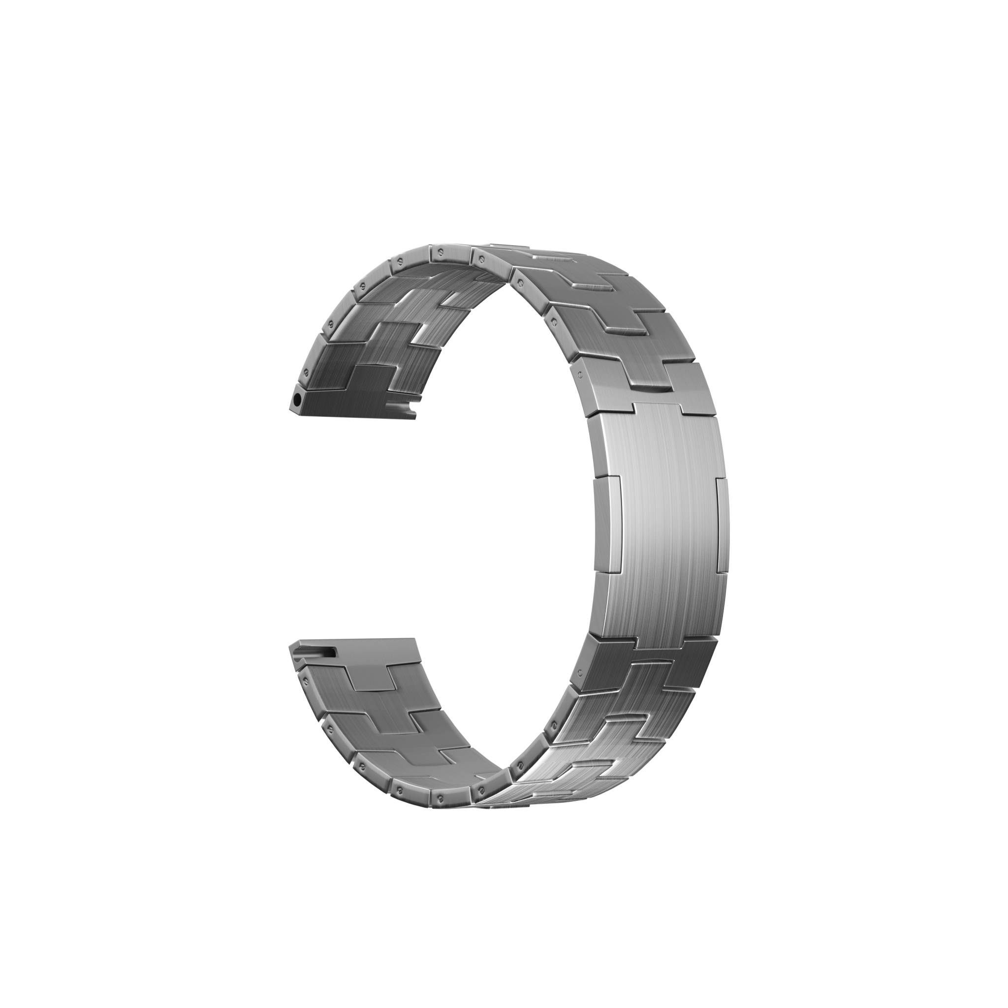 Coros Apex 46mm Titanium Grain Strap (Flat Buckle) (Silver)