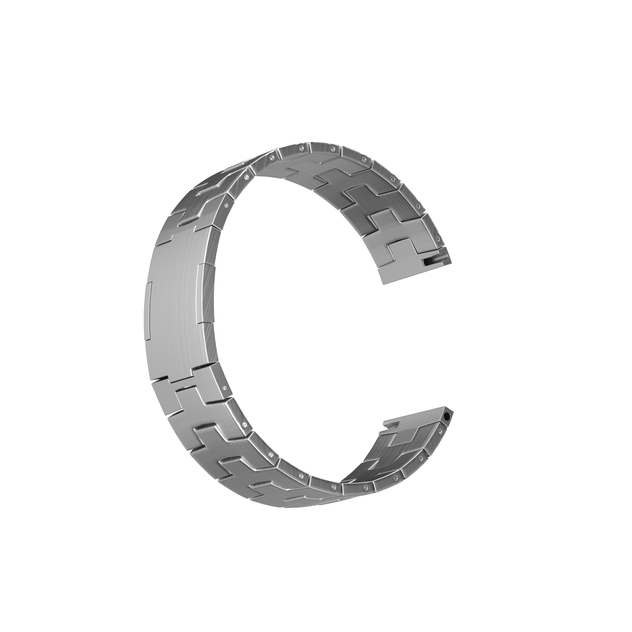 Suunto 9 Peak Pro Titanium Grain Strap (Flat Buckle) (Silver)