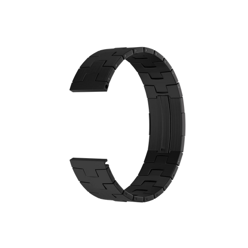 Gard Pro Health Smartwatch 3 - 48mm Titanium Grain Strap (Flat Clasp) (Black)