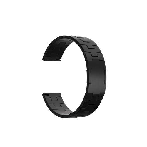 Correa titanio granulado (cierre plano) Huawei Watch Ultimate (negro)