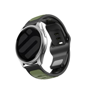 Correa silicona Outdoor 'Duo' ICE Smart TKS Rectangular 1.41 (verde/negro)
