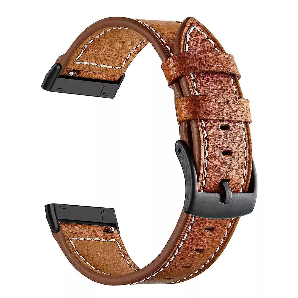 Fitbit Sense Modern Leather Strap (Brown)