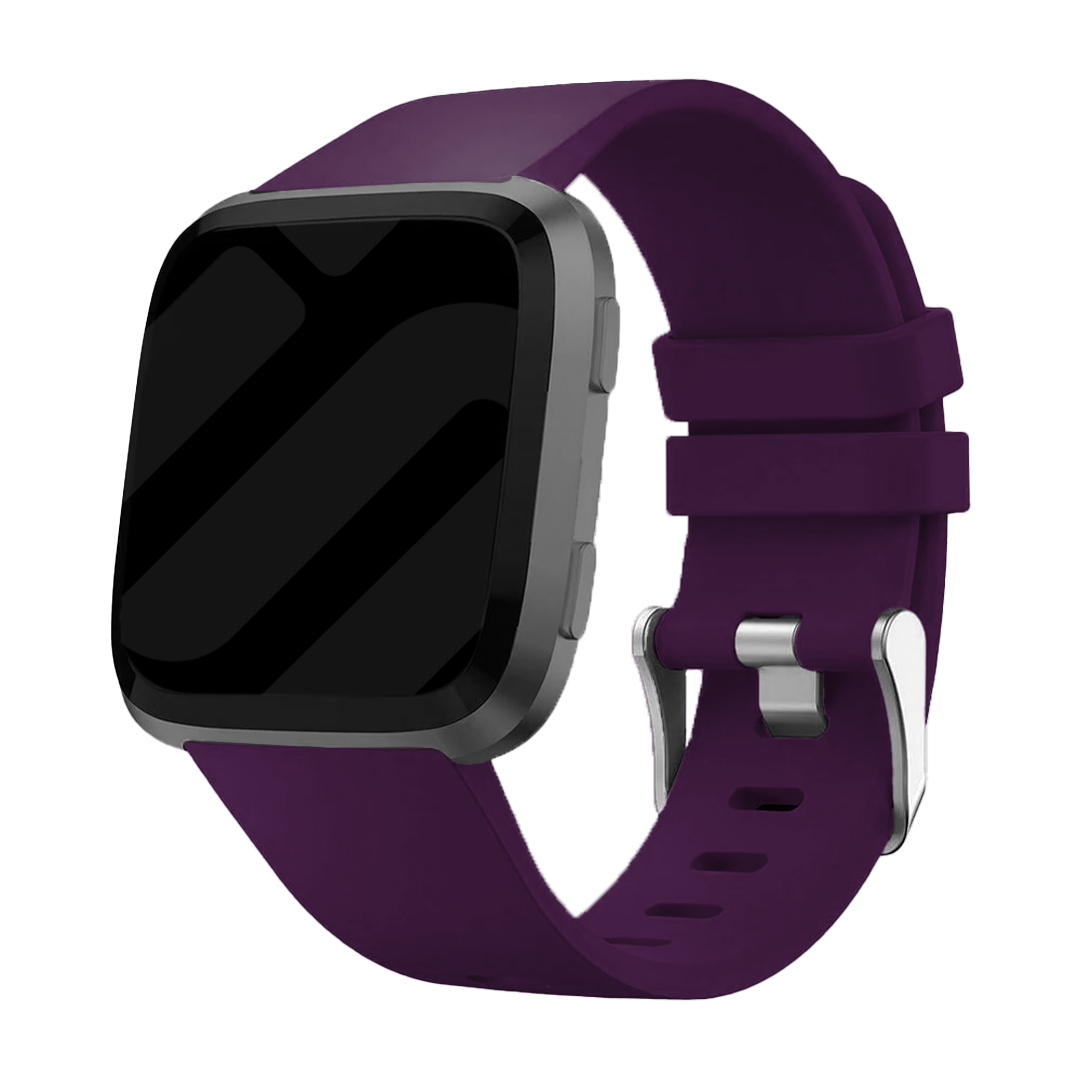 Fitbit Versa/Versa 2 Silicone Strap with Buckle (Dark Purple)