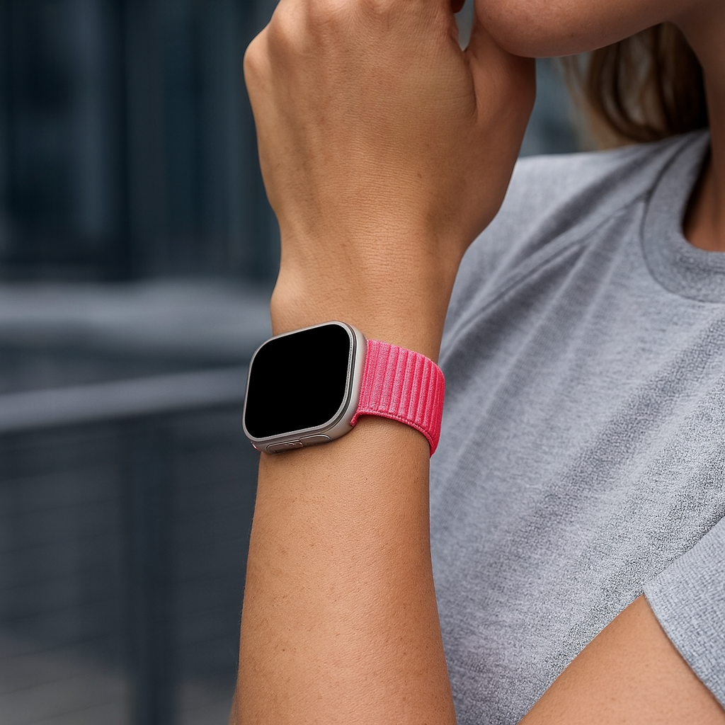 Strap-it Apple Watch Wave Nylon Strap (Watermelon)