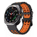 Samsung Galaxy Watch Ultra Wave Silicone Strap (Black/Orange)