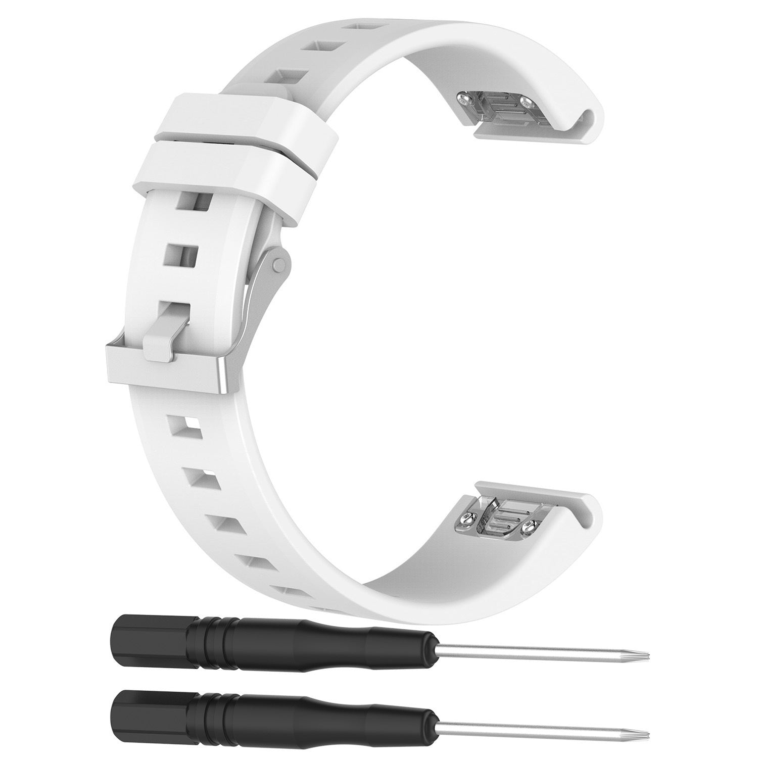 Correa silicona brillante Garmin Fenix 7s (blanco)