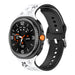 Samsung Galaxy Watch 8 - 44mm Flower Silicone Strap (White/Black)