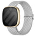 Fitbit Versa 4 Adjustable Woven Strap (Light Grey)