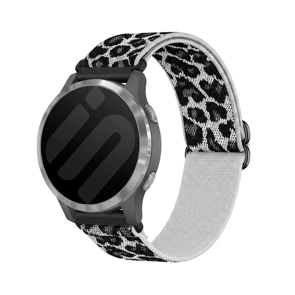 Correa elástica Huawei Watch GT 5 Pro - 42mm (leopardo blanco)