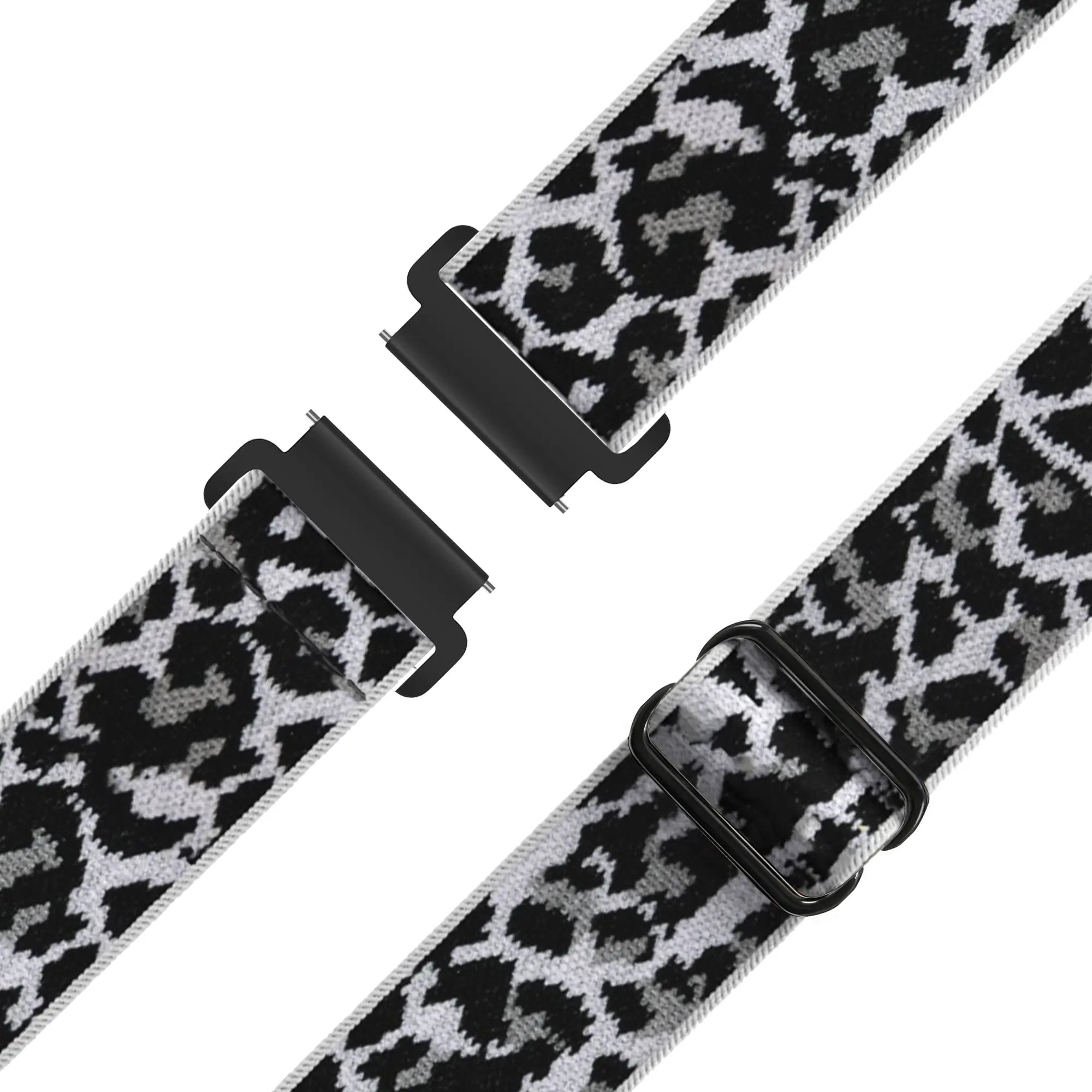 Bandz Correa nylon elástica Oozoo Smartwatch 20mm (leopardo blanco)