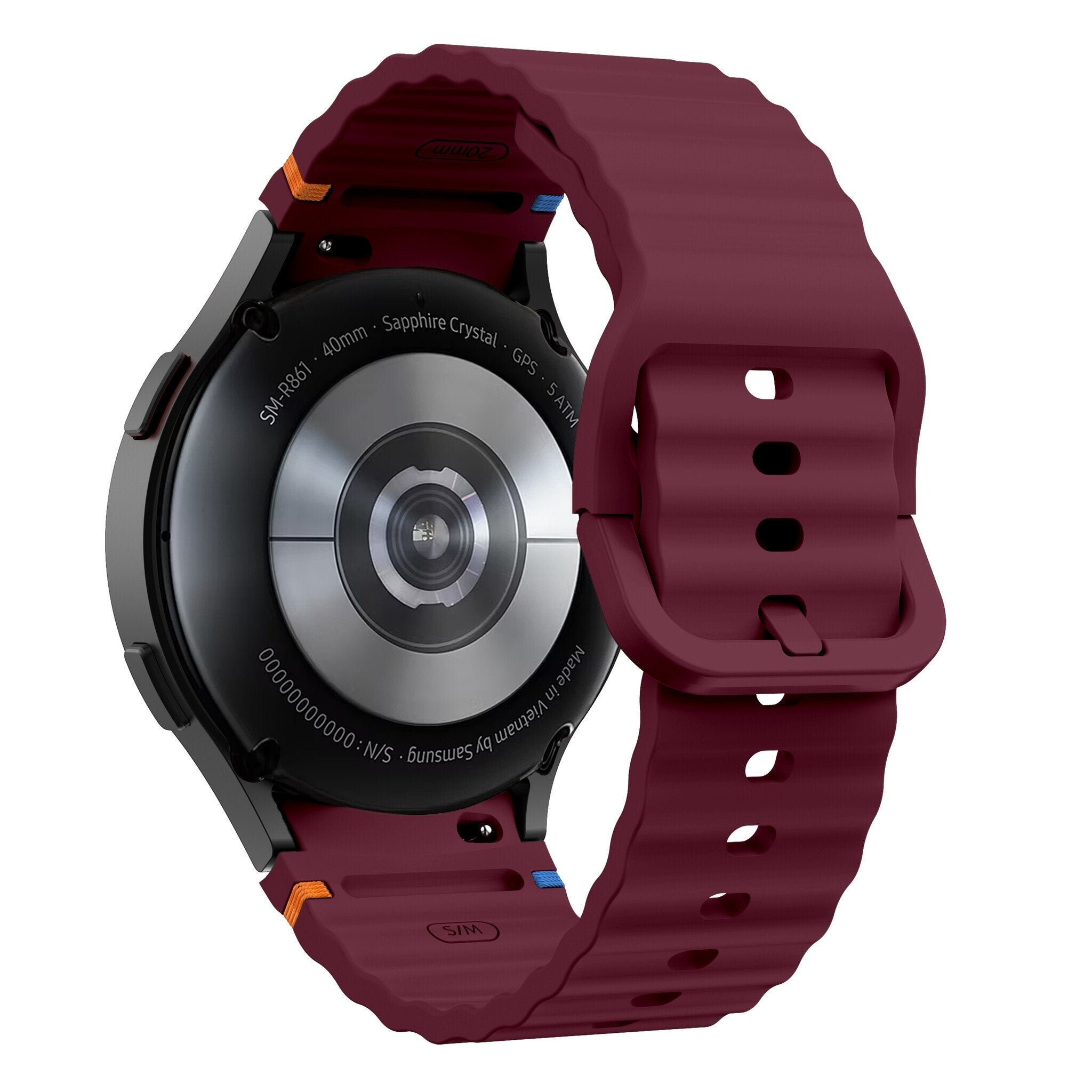 Correa Wave Samsung Galaxy Watch 4 Classic 46mm (rojo vino)