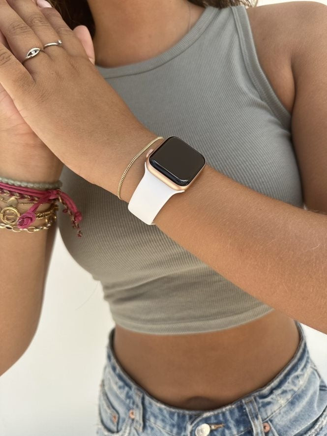 Correa silicona xoxo Wildhearts Apple Watch (blanco)