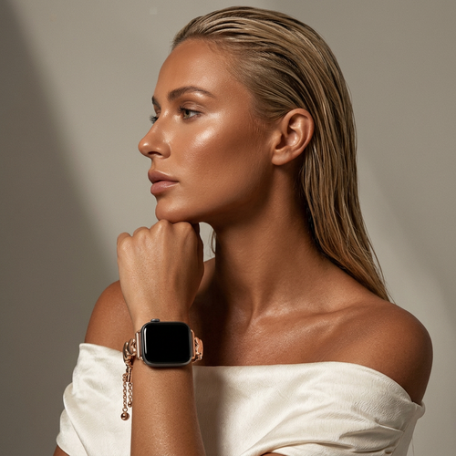 xoxo Wildhearts Correa acero 'hearts' Apple Watch (oro rosado)