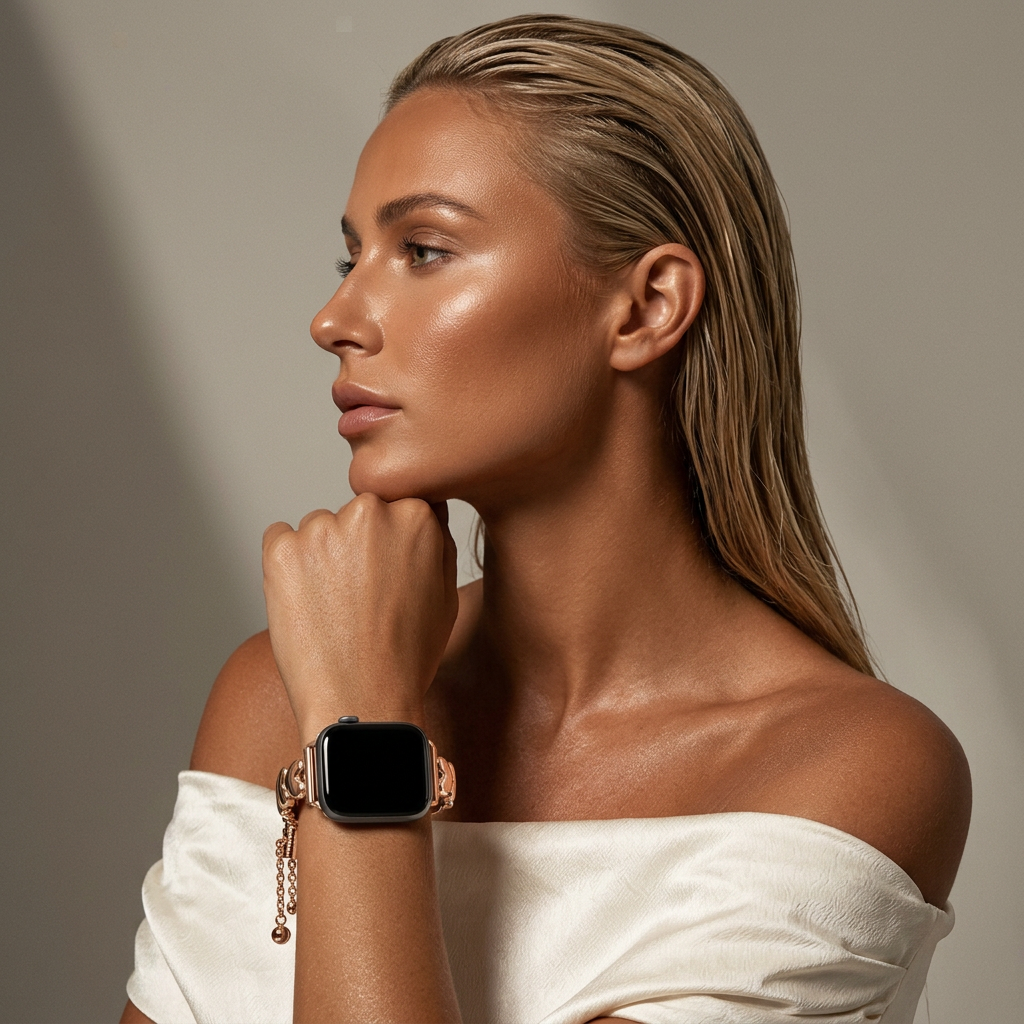 xoxo Wildhearts Correa acero 'hearts' Apple Watch (oro rosado)