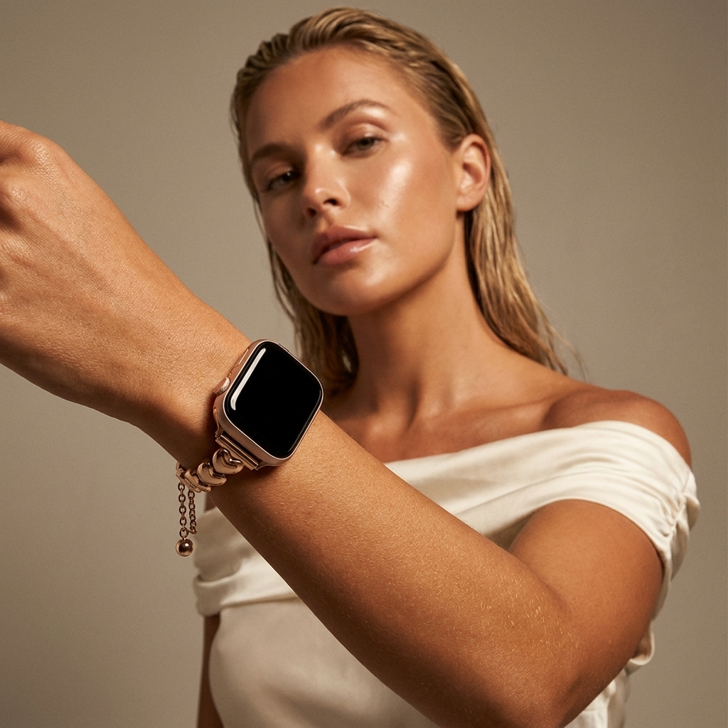 xoxo Wildhearts Correa acero 'hearts' Apple Watch (oro rosado)