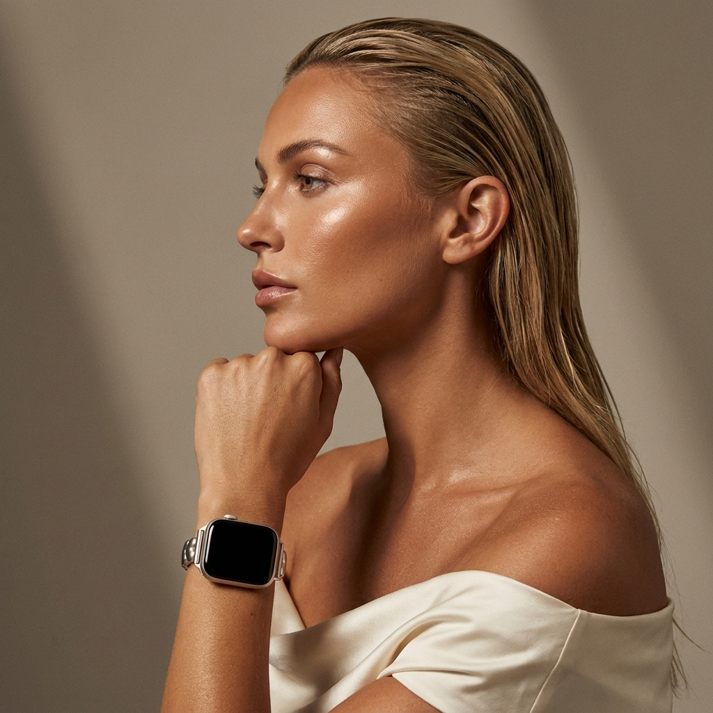 xoxo Wildhearts Correa acero 'hearts' Apple Watch (blanco estrella)