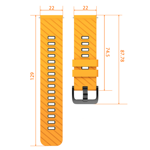 Correa twill deportiva Huawei Watch GT Runner 2 (amarillo oscuro/gris)