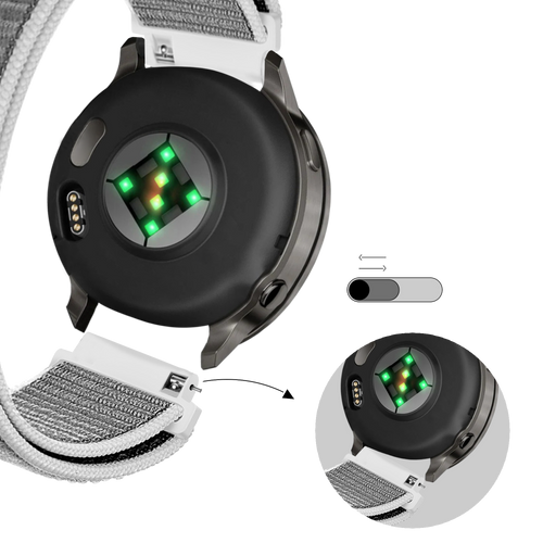 Bandz Garmin Forerunner 265 Nylon Loop Strap (Seashell)