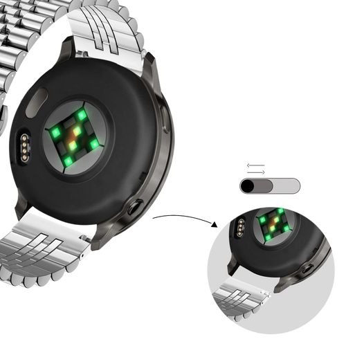 Bandz Correa acero 'Jubilee' Garmin Approach S42 (plateado)