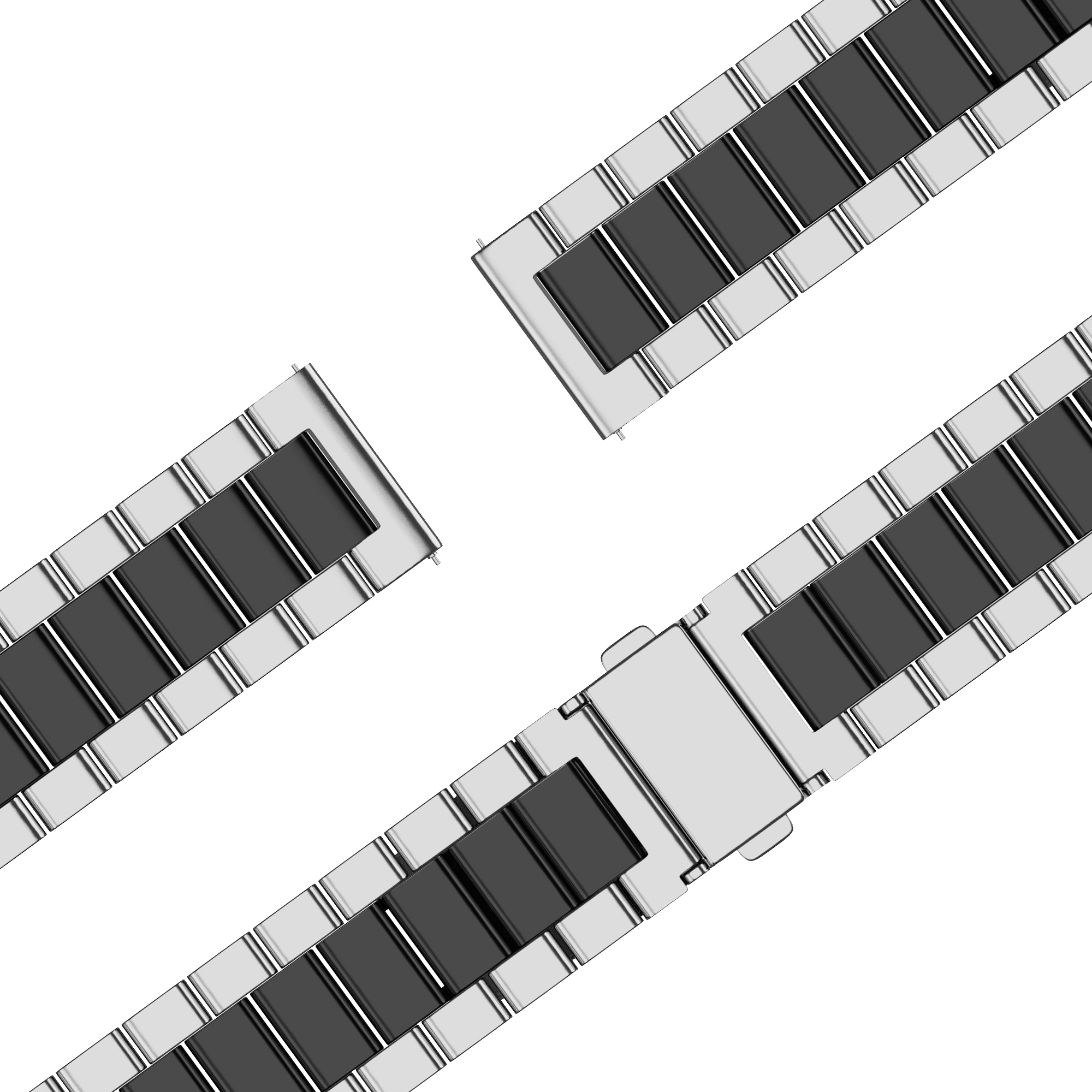 Bandz Garmin D2 Air X10 Steel Strap 'Classic' (Silver/Black)