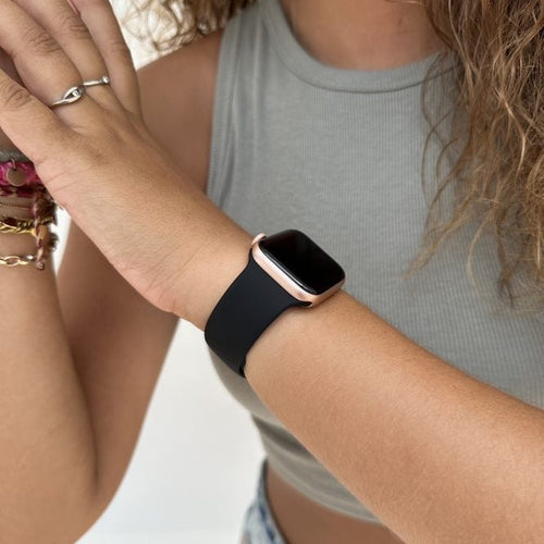 Correa silicona xoxo Wildhearts Apple Watch (negro)