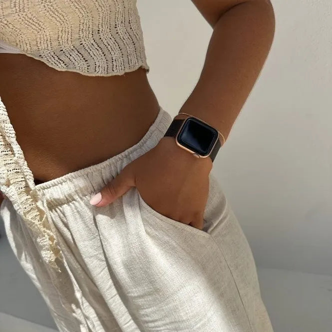 Correa milanesa xoxo Wildhearts Apple Watch (negro)