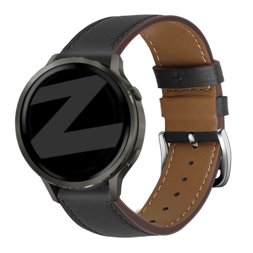 Bandz Correa cuero 'Deluxe' Garmin Forerunner 265s (negro)