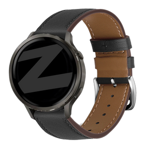 Bandz Garmin Forerunner 570 - 42mm Leather Strap 'Deluxe' (Black)