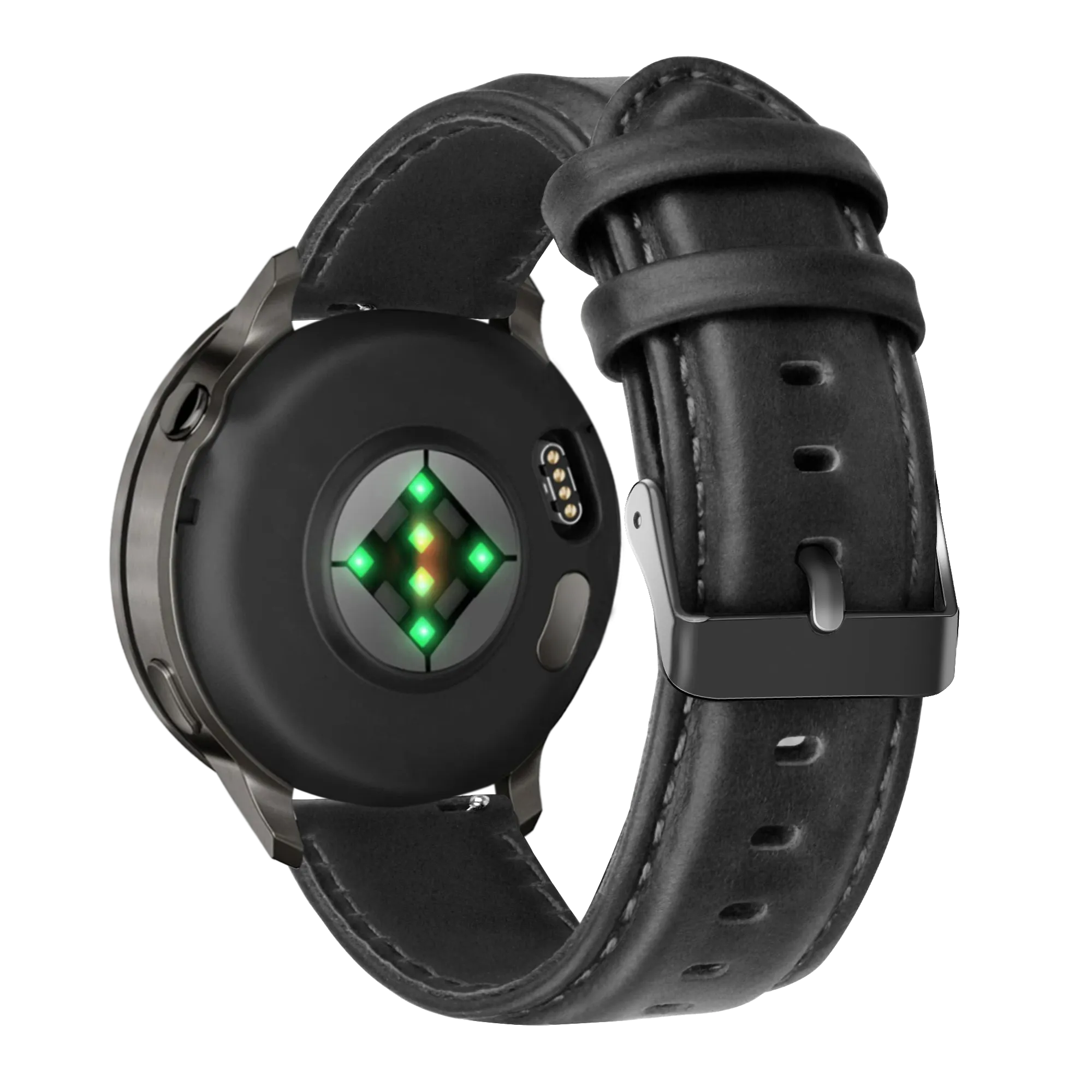 Bandz Garmin Vivoactive 6 Leather Strap 'Classic' (Black)