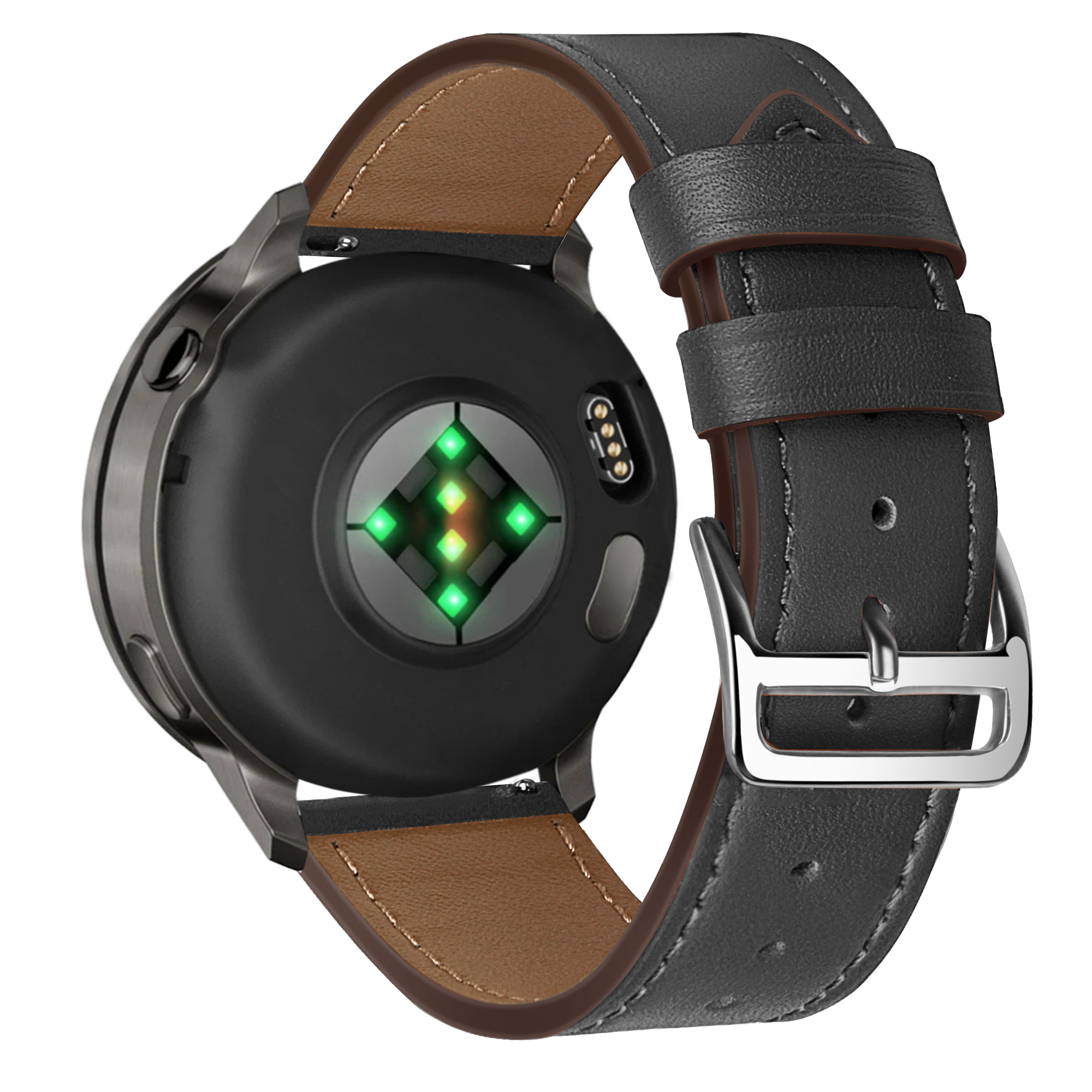 Bandz Correa cuero 'Deluxe' Garmin Vivomove 3s (negro)