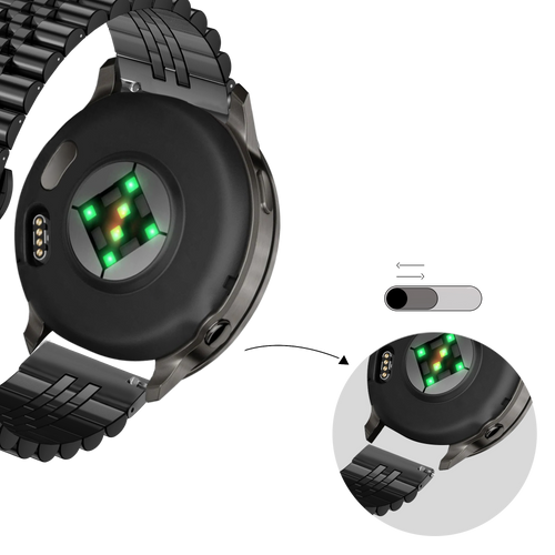 Bandz Garmin Venu SQ Steel Strap 'Jubilee' (Black)